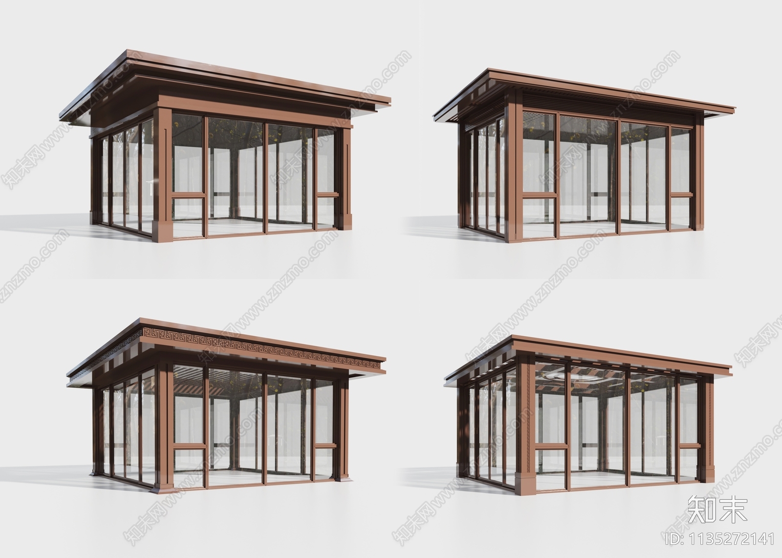 新中式阳光房3D模型下载【ID:1135272141】