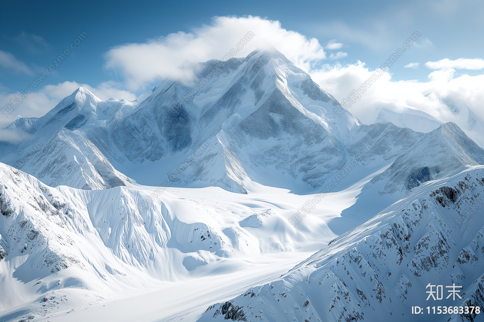 雪山自然风景贴图下载【ID:1153683378】