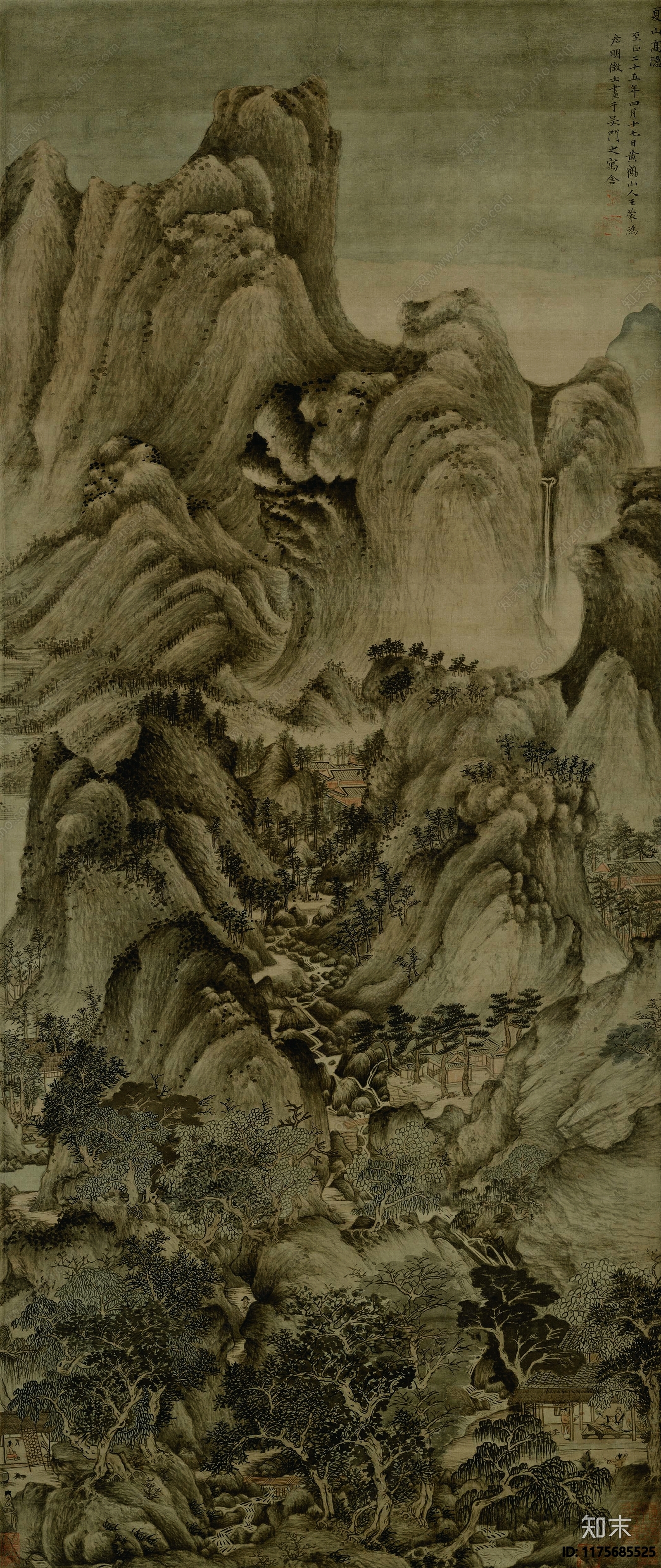 中式挂画贴图下载【ID:1175685525】