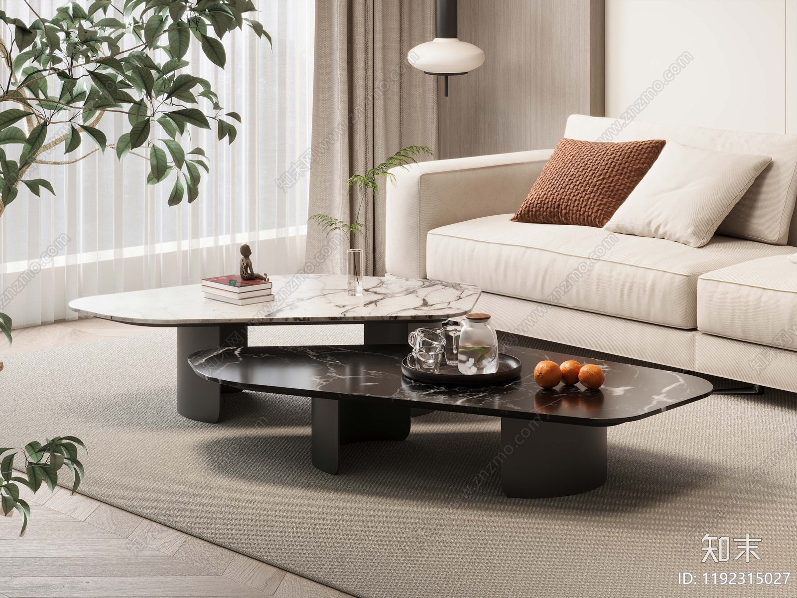 现代简约茶几3D模型下载【ID:1192315027】