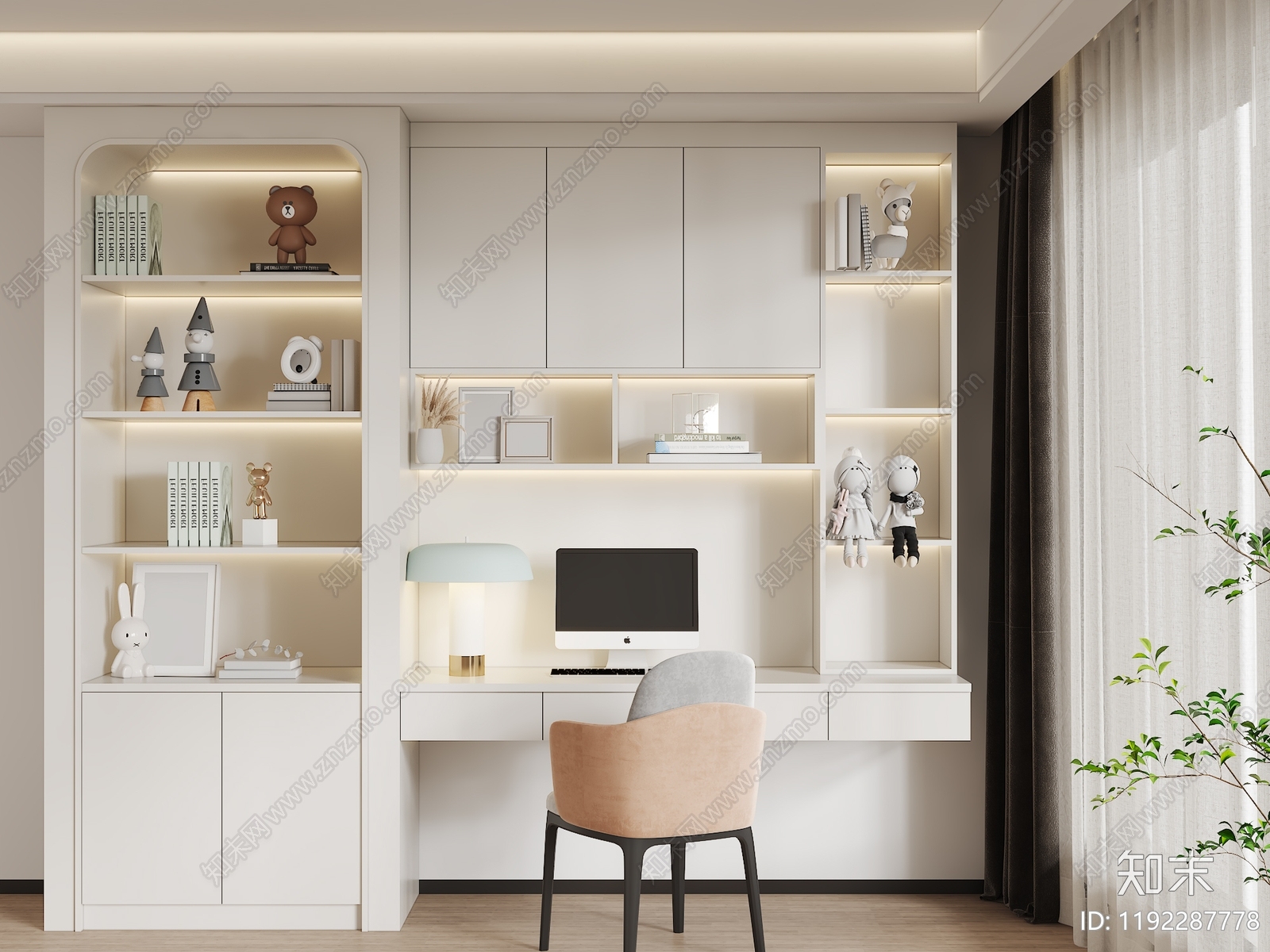 现代极简衣柜3D模型下载【ID:1192287778】