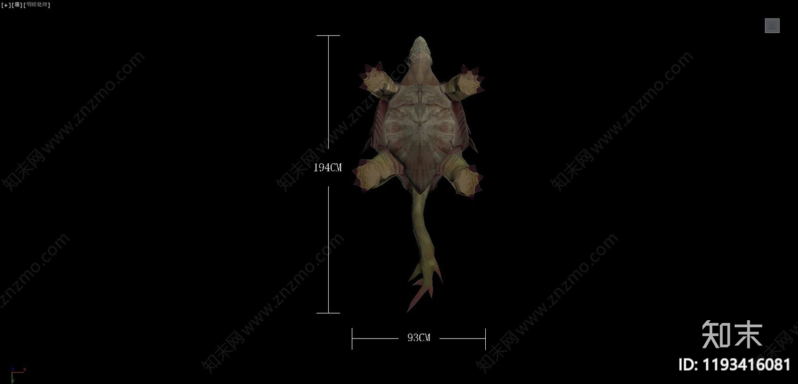 现代鳄龟3D模型下载【ID:1193416081】