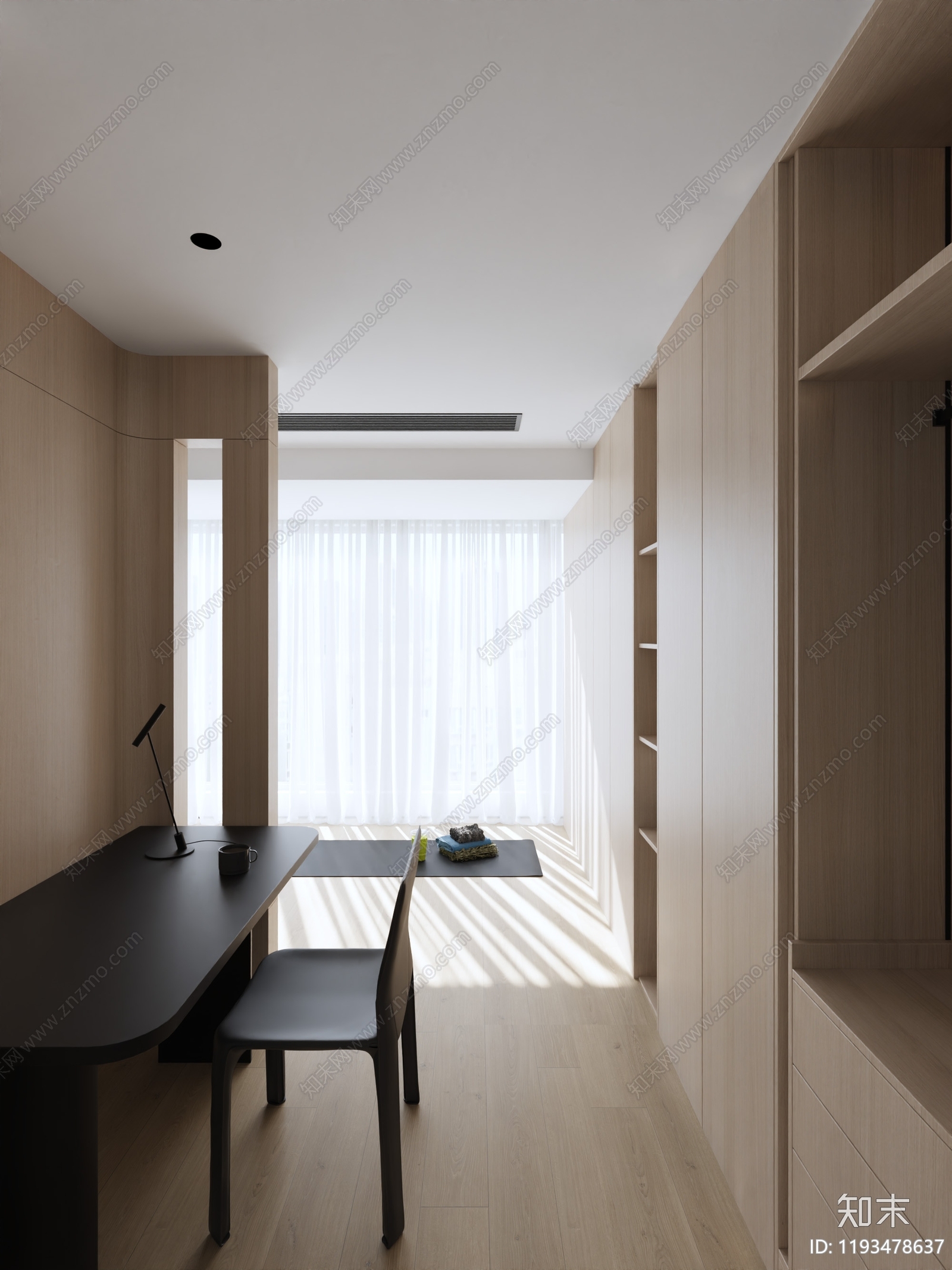 原木意式家居卧室3D模型下载【ID:1193478637】